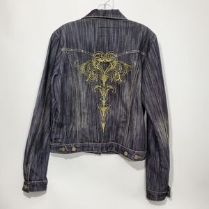 Platinum Plush Jean Jacket Size Large